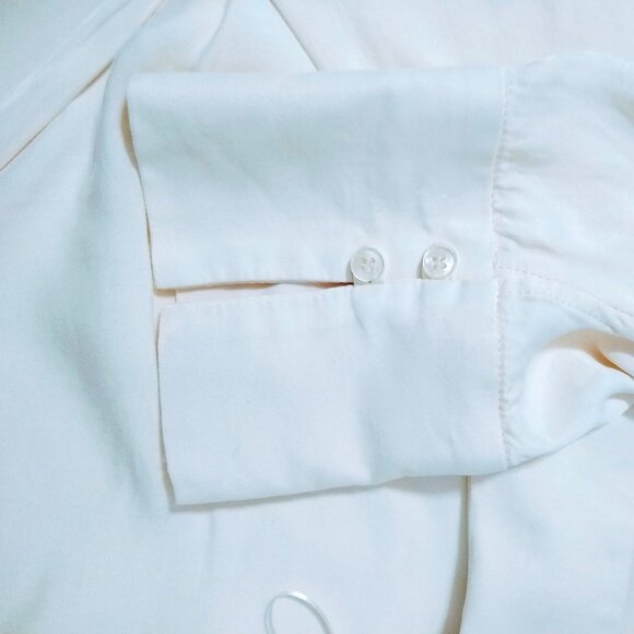 ZARA SATIN IVORY BLOUSE - Picture 10 of 15